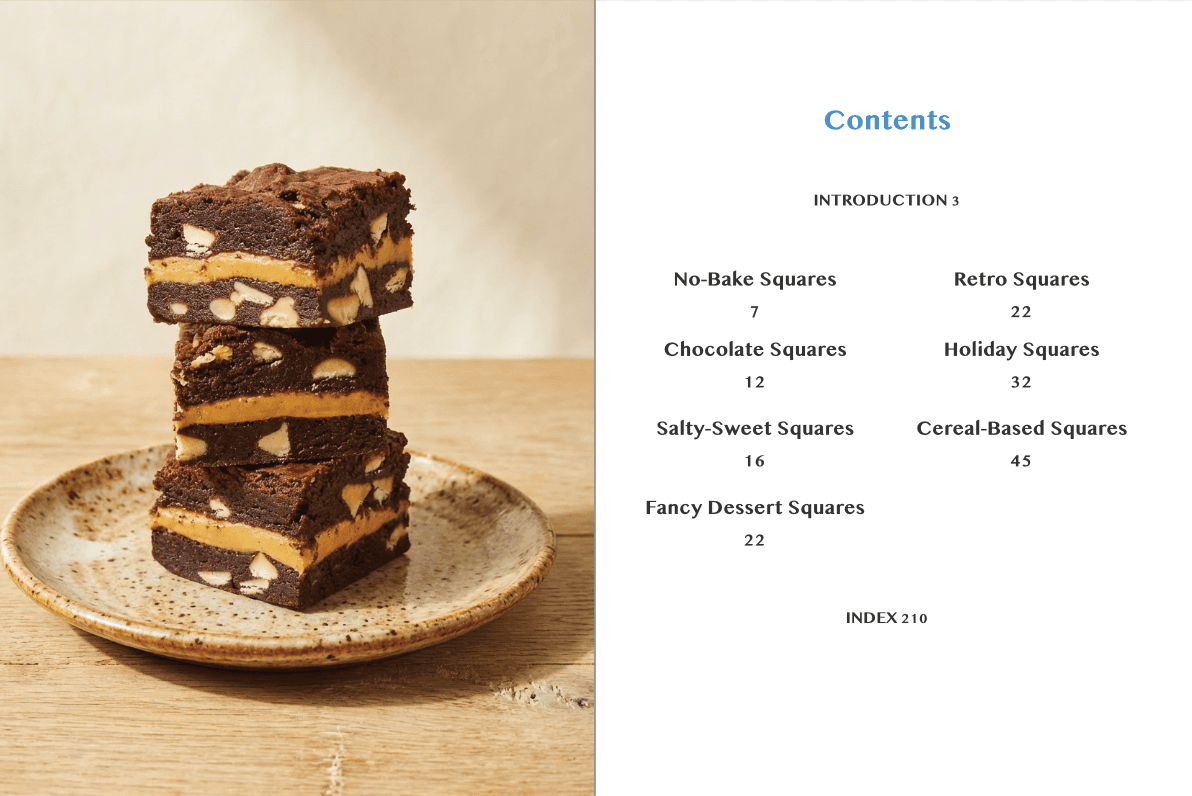 Table of contents spread